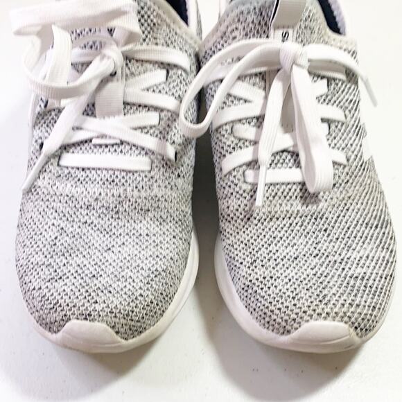 Adidas Cloudfoam Pure White/Black Tennis Shoe - Picture 3 of 6